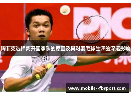 陶菲克选择离开国家队的原因及其对羽毛球生涯的深远影响 陶菲克选择离开国家队的原因及其对羽毛球生涯的深远影响